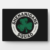 Plaque Photo Équipe Shenanigans Shamrock de la Saint-Patrick (Devant)