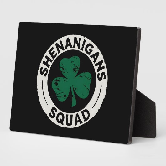Plaque Photo Équipe Shenanigans Shamrock de la Saint-Patrick (Côté)