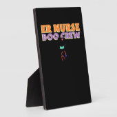 Plaque Photo ER Nurse Boo Crew Emergency Room Nurse Halloween C (Côté)