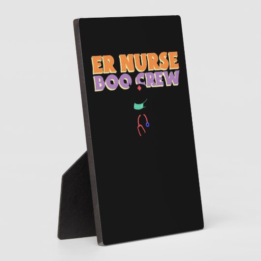 Plaque Photo ER Nurse Boo Crew Emergency Room Nurse Halloween C (Côté)