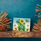 Plaque Photo Eric Carle | Scène de fleurs du jardin (Côté)