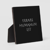 Plaque Photo Errare humanum est (Recto)