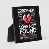 Plaque Photo Erreur 404 Love Not found, Funny Anti-Valentine’s (Recto)