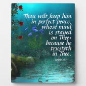 Plaque Photo Ésaïe 26:3 (Devant)