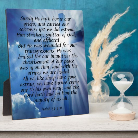 Plaque Photo Ésaïe 53:4-6 (Côté)