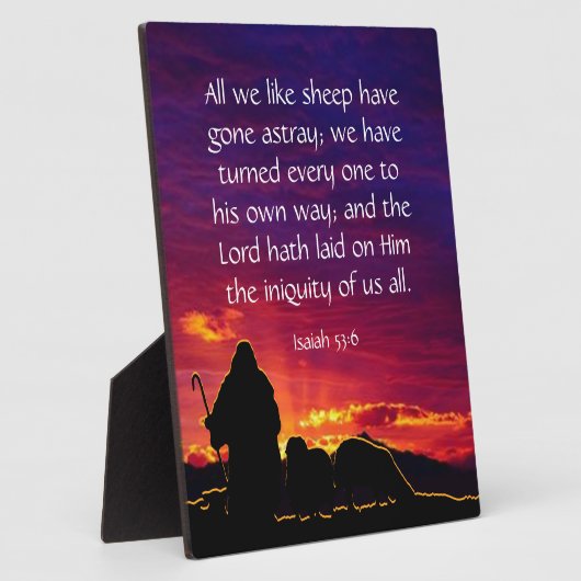 Plaque Photo Ésaïe 53:6 (Côté)