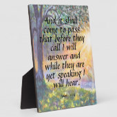 Plaque Photo Ésaïe 65:24 (Côté)