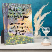 Plaque Photo Ésaïe 65:24 (Côté)