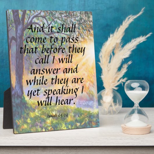 Plaque Photo Ésaïe 65:24 (Côté)