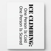 Plaque Photo Escalade de glace - Froid, Peur (Devant)