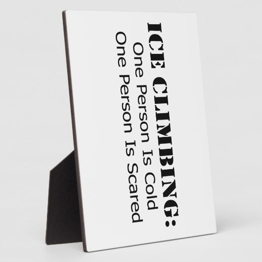 Plaque Photo Escalade de glace - Froid, Peur (Côté)