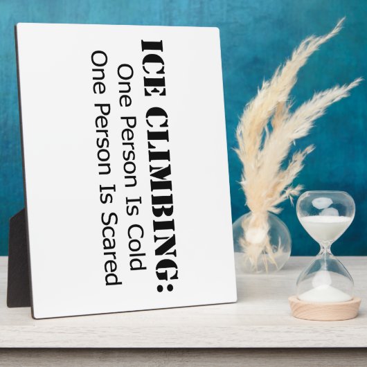 Plaque Photo Escalade de glace - Froid, Peur (Côté)