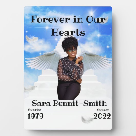 Plaque Photo Escaliers vers le mémorial du Ciel (Devant)