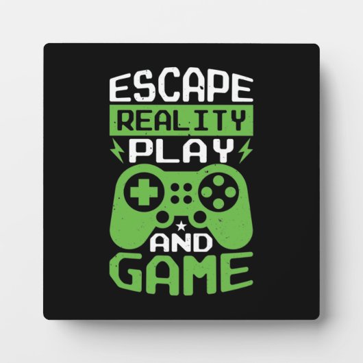 Plaque Photo Escape Reality and Game - Video Gamer, Jeu (Devant)