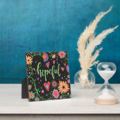 Plaque Photo Espérance tendance moderne Black Floral Inspirivit (Insitu)