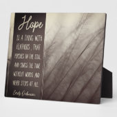 Plaque Photo ESPÉRER UNE CHOSE Avec Des Plumes (Côté)