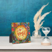 Plaque Photo Espérons Pretty BoHo Floral Jaune Inspirivity (Insitu)