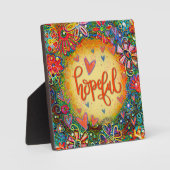 Plaque Photo Espérons Pretty BoHo Floral Jaune Inspirivity (Recto)