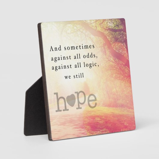 Plaque Photo Espoir (Recto)