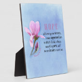 Plaque Photo Espoir florissant (Côté)