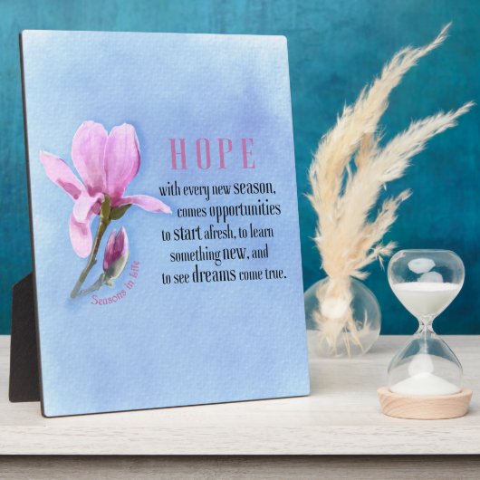 Plaque Photo Espoir florissant (Côté)