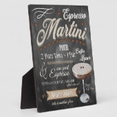 Plaque Photo Espresso Martini Chalkboard Recette (Côté)
