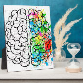 Plaque Photo esprit cerveau psychologie idée coeurs (Côté)