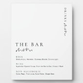 Plaque Photo Estelle Modern Minimal Le Menu Barre Panneau (Devant)