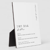 Plaque Photo Estelle Modern Minimal Le Menu Barre Panneau (Côté)