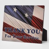 Plaque Photo États-Unis Anciens combattants patriotique drapeau (Côté)