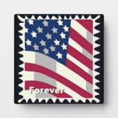 PLAQUE PHOTO ÉTATS-UNIS D'AMÉRIQUE DRAPEAU FOREVER STAMP (Devant)