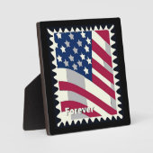 PLAQUE PHOTO ÉTATS-UNIS D'AMÉRIQUE DRAPEAU FOREVER STAMP (Recto)