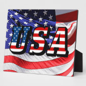 Plaque Photo États-Unis - Drapeau Américain (Côté)