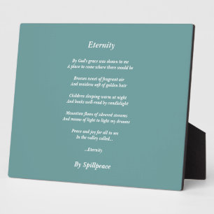 PLAQUE PHOTO "ETERNITY"