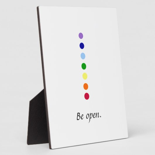 Plaque Photo Être ouvert - Design Chakra simple (Côté)
