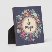 Plaque Photo Être unique (Recto)