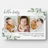 Plaque Photo Eucalyptus 3 Photo Bébé Statistiques de naissance (Devant)