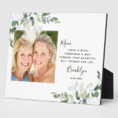 Plaque Photo Eucalyptus Mère de la mariée Mariage cadeau (Côté)