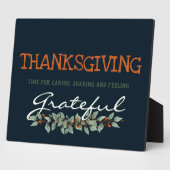 Plaque Photo Eucalyptus moderne se sentant Gratuit Thanksgiving (Côté)