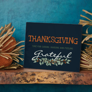 Plaque Photo Eucalyptus moderne se sentant Gratuit Thanksgiving