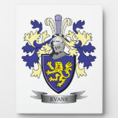 Plaque Photo Evans Family Crest (Devant)