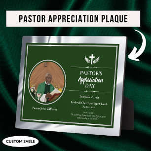 Plaque Photo Evénement de l'église d'Appréciation Pastor Vert A