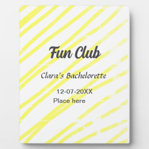 Plaque Photo événement Fun Club enterrement de vie de jeune fil