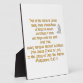 Plaque Photo Every Knee (Côté)