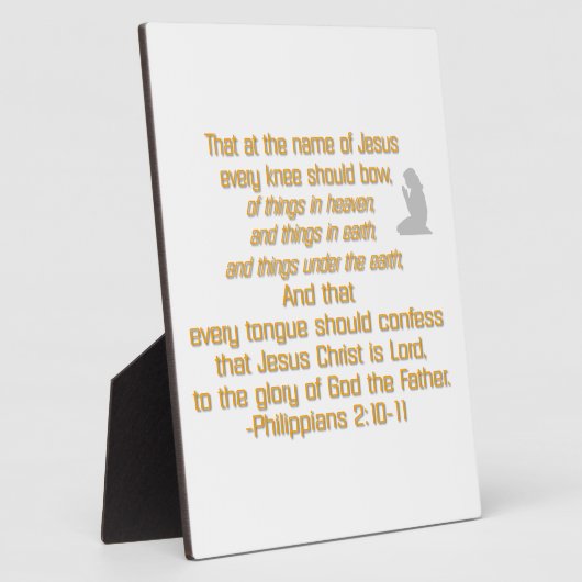 Plaque Photo Every Knee (Côté)