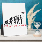 Plaque Photo évolution de l'homme contrôlant le drone (Côté)