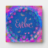 Plaque Photo Évolution Whimsical Fun Cute Floral Inspirivity (Devant)