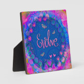 Plaque Photo Évolution Whimsical Fun Cute Floral Inspirivity (Recto)