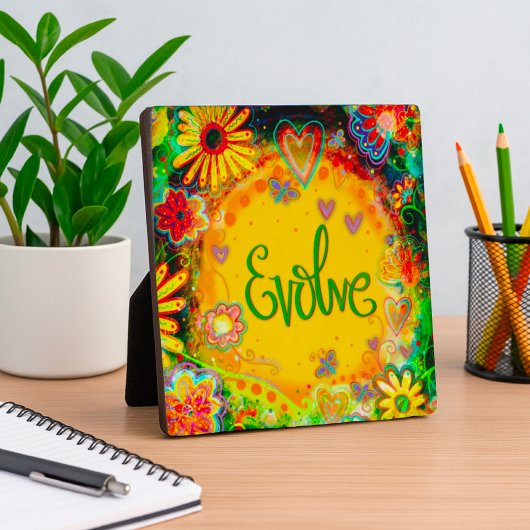 Plaque Photo Évolution Whimsical Fun Cute Floral Inspirivity