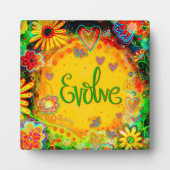 Plaque Photo Évolution Whimsical Fun Cute Floral Inspirivity (Devant)